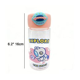 Astronaut Cat Plastic Bottle 400ml-Pink (Option: 6926398660104)